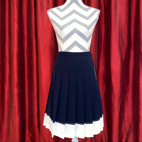 SOLD Tommy Hilfiger Pleated Colorblocked Skirt - Picture 3 of 4